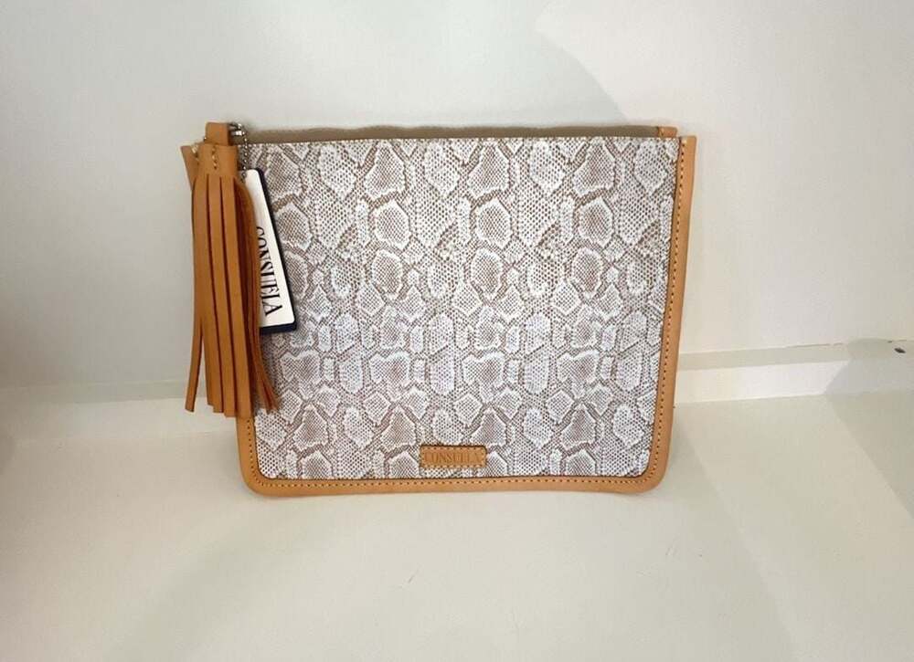 Consuela Anything Goes Pouch Clay Snake Print